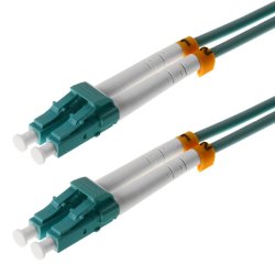 helos LWL OM3 Patchkabel Duplex LSZH 3,0mm LC/LC aqua 5,0m