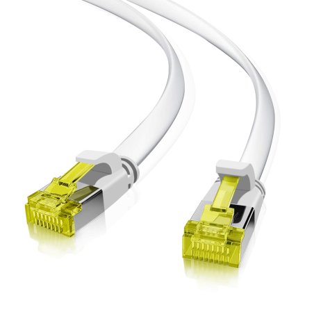 helos Patchkabel Cat.6a Ultraflach U/FTP AWG 32 weiss 3,0m