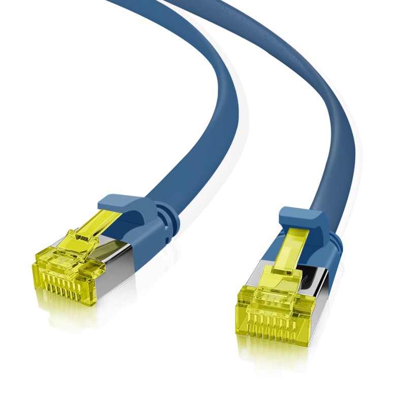 helos Patchkabel Cat.6a Ultraflach U/FTP AWG 32 blau 10,0m