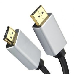 Helos 288454 video cable adapter 2 m DisplayPort HDMI Black
