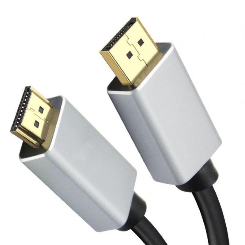 Helos 288454 video cable adapter 2 m DisplayPort HDMI Black