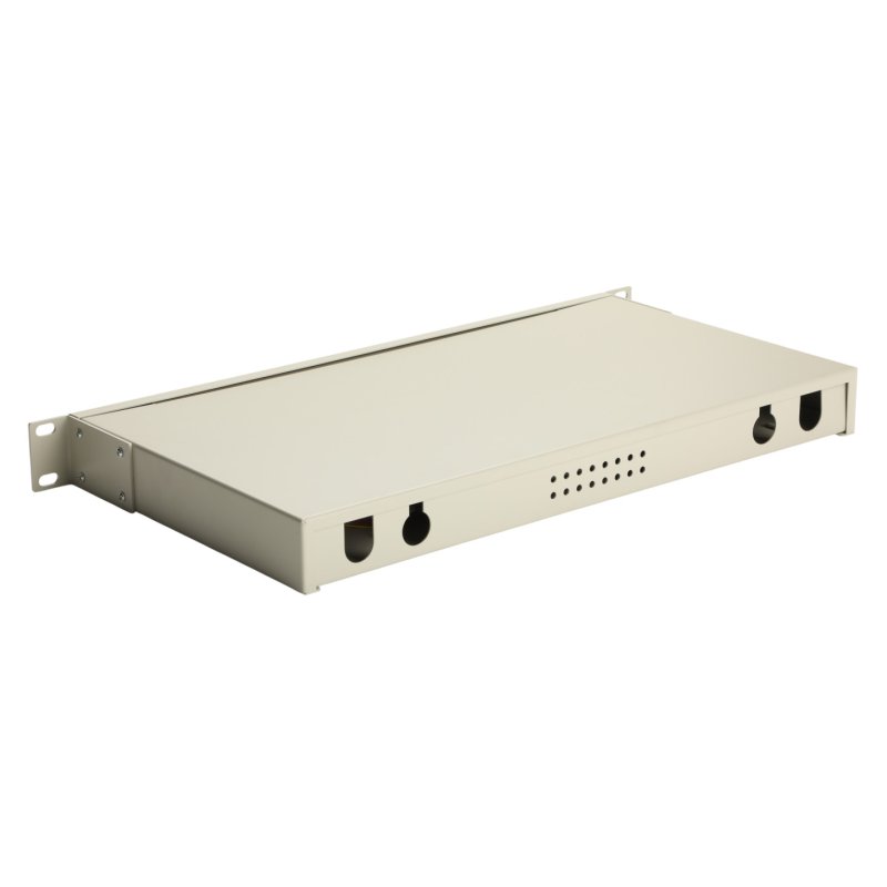 Equip 19" Fiber Optic Space Box, 1U, without front panel, Grey