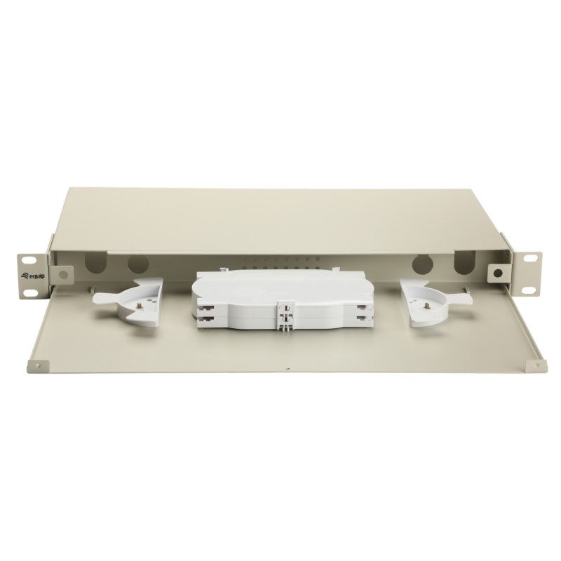 Equip 19" Fiber Optic Space Box, 1U, without front panel, Grey