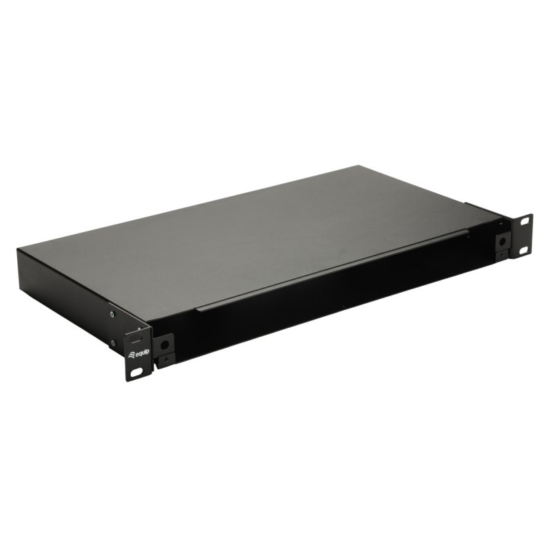 Equip 19" Fiber Optic Space Box, 1U, without front panel, Black