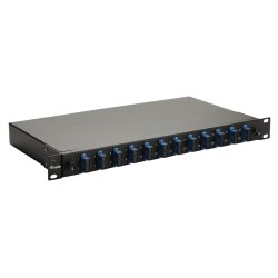 Equip LWL-Spleißkasten 12-Port SC-Duplex OS2 1U komplett sw