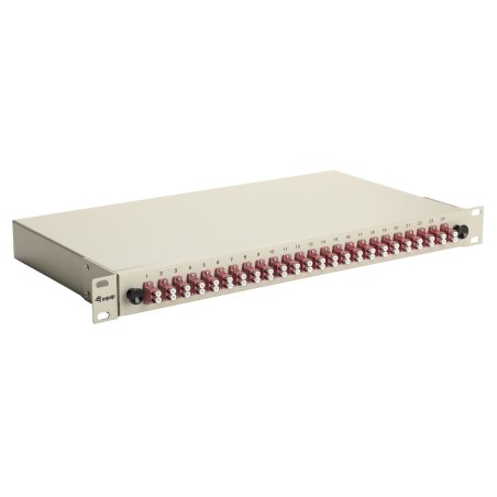 Equip LWL-Spleißkasten 24-Port LC-Duplex OM4 1U komplett gr