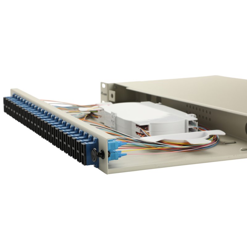 Equip LWL-Spleißkasten 24-Port SC-Duplex OS2 1U komplett gr
