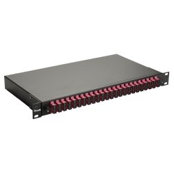 Equip LWL-Spleißkasten 24-Port SC-Duplex OM4 1U komplett sw