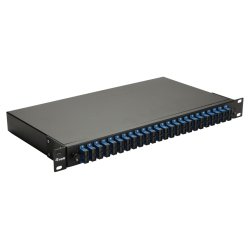 Equip 24-Port Fiber Optic Splice Box, SC Duplex, OS2, 1U, Equipped, Black
