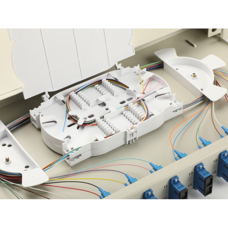 Equip LWL-Spleißkasten 12-Port SC-Duplex OS2 1U komplett gr