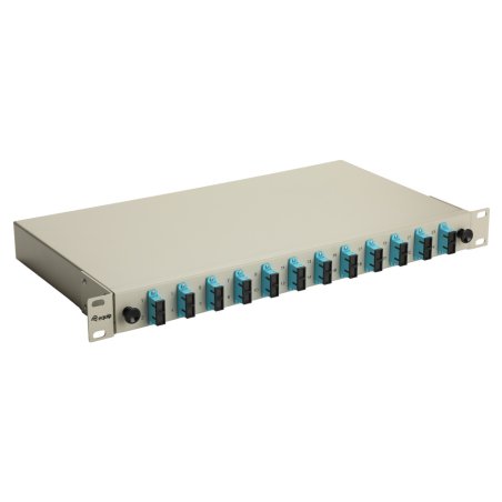 Equip LWL-Spleißkasten 12-Port SC-Duplex OM3 1U komplett gr