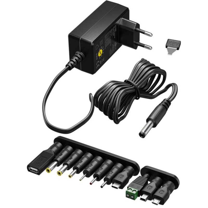Goobay 64569 mobile device charger Universal Black AC, DC Indoor