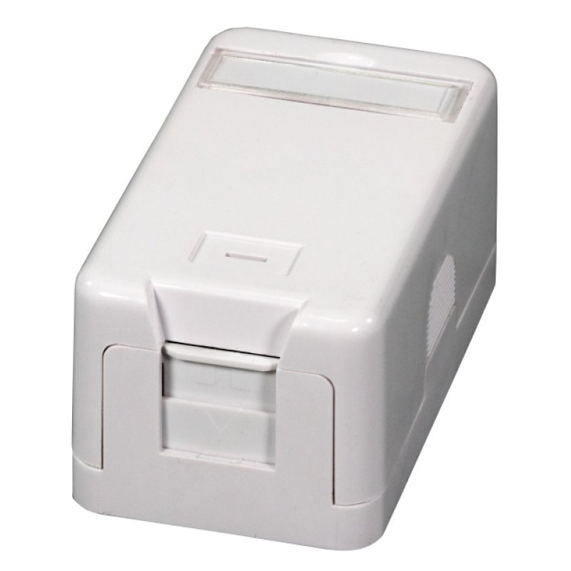 Verteilerbox Aufputz, 2-Port, Staubschutz selbstschlieend