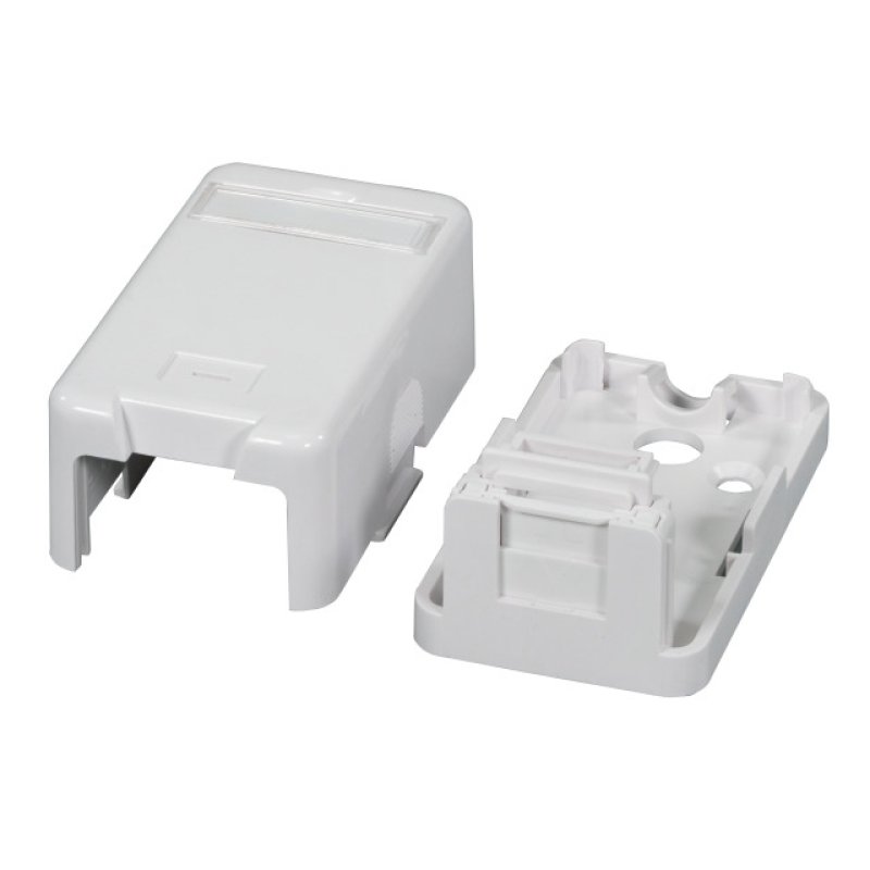 Verteilerbox Aufputz, 2-Port, Staubschutz selbstschlieend