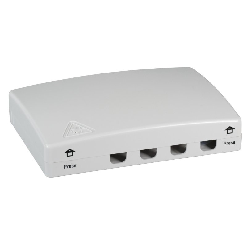 EFB Elektronik FTTH Indoor Connectionbox for 4Fiber, 4Adapter