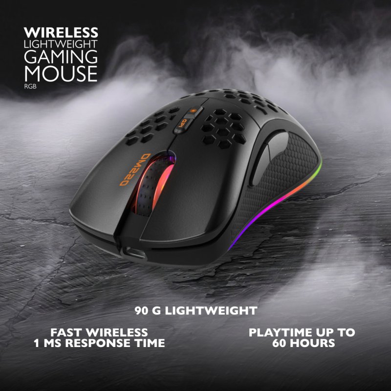 Deltaco Gaming GAM-120 mouse Right-hand RF Wireless Bluetooth USB Type-A Optical 4800 DPI