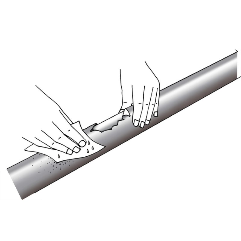 RMS43-10-PO-X-BK 500mm Reparaturmanschette schwarz 450-20001