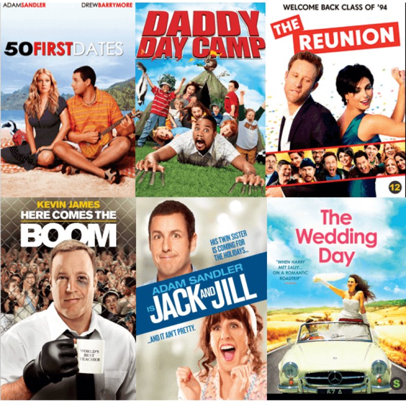 COMEDY BOX - 6 COMEDYS - (6DVD box set )