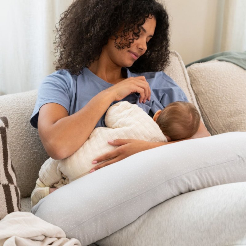 Doomoo - Maxi Pregnancy Pillow - Grey Dots