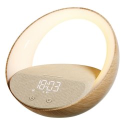 Moye Aurora Glow Lamp with Clock Wireless Speaker and Charger