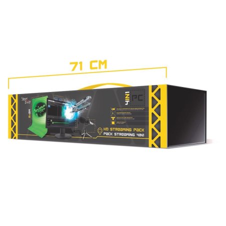 Pack 4en1 Steelplay compatible Streamer Pro (Micro/Webcam/Fond/Fixation)