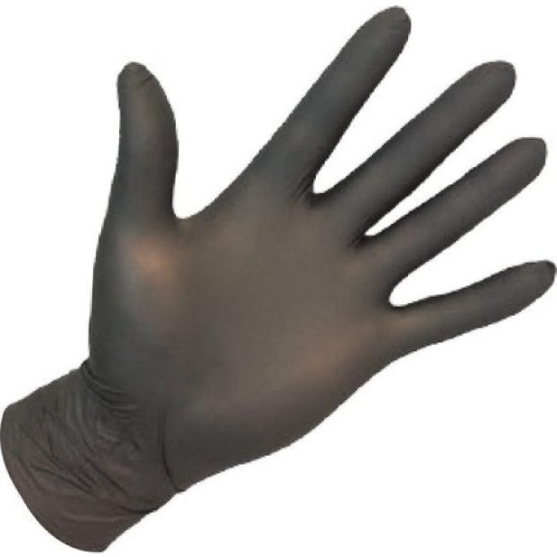 Altairmed Disposable Nitrile Gloves Black Size Small - 100 Pieces