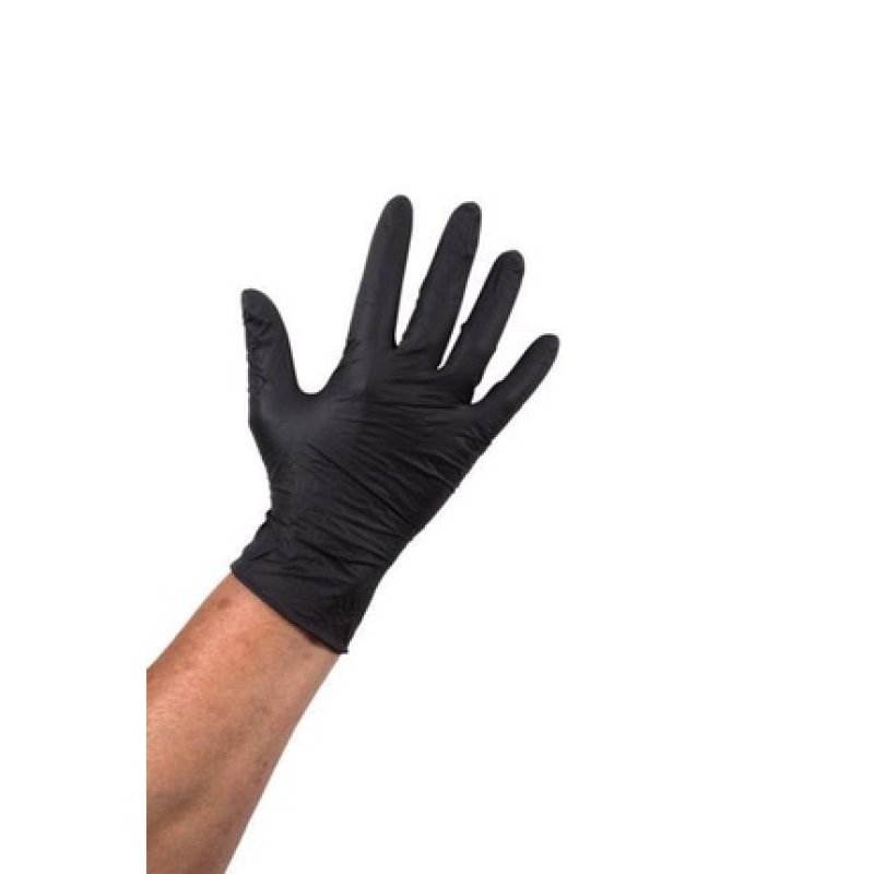 Altairmed Eurogloves Nitrile Black Gloves Size XL - 100 Pieces