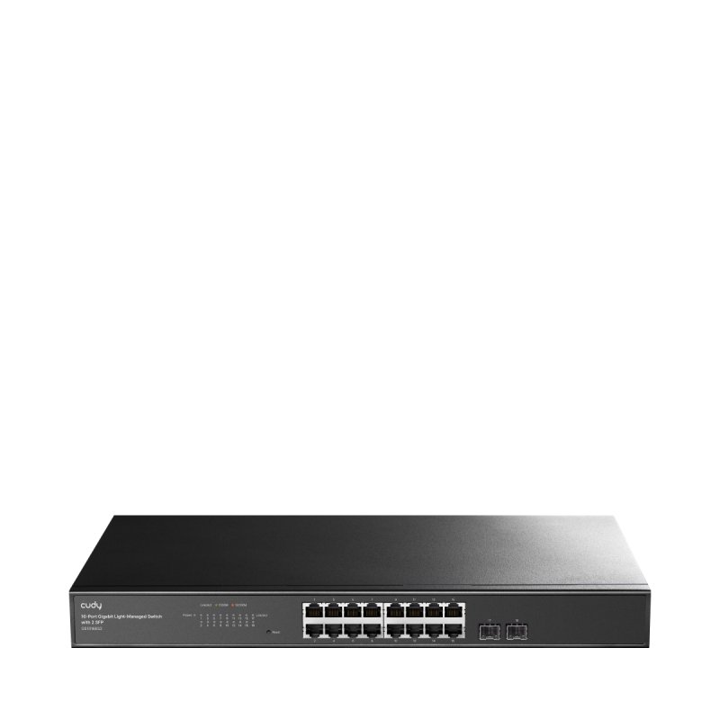 Cudy Switch GS1016ES2 - 16 Ports - 16x GE (10/100/1000) - 2x SFP