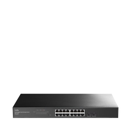 Cudy 16-Port Gigabit Cloud Easy-Managed Switch with 2 SFP, GS1016ES2 1.0 L2 Gigabit Ethernet (10/100/1000) Black