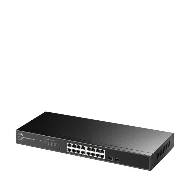 Cudy 16-Port Gigabit Cloud Easy-Managed Switch with 2 SFP, GS1016ES2 1.0 L2 Gigabit Ethernet (10/100/1000) Black
