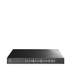 Cudy 26-Port Gigabit Easy-Managed Switch with 2 Combo Ports, GS1028ES2 1.0 L2 Gigabit Ethernet (10/100/1000) Black