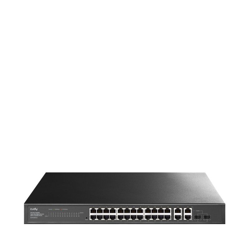 Cudy Switch GS1028ES2 - 26 Ports - 26x GE (10/100/1000) - 2x Combo-SPF