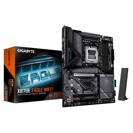 GIGABYTE X870E EAGLE WIFI7 Carte Mère – Compatible avec les processeurs AMD Ryzen 9000, VRM numérique 16 2 2