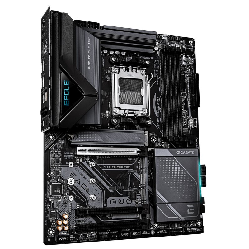 GIGABYTE X870E EAGLE WIFI7 Motherboard - Supports AMD Ryzen 9000 CPUs, 16 2 2 Phases Digital VRM, up to 8200Hz DDR5