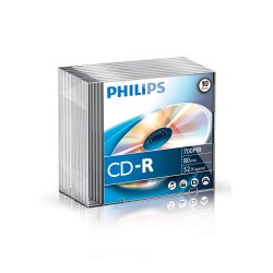 1x10 Philips CD-R 80Min 700MB 52x SL