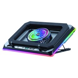 Conceptronic THYIA04B Gaming Laptop Cooling Pad, RGB, Sealed Foam, Mobile Holder