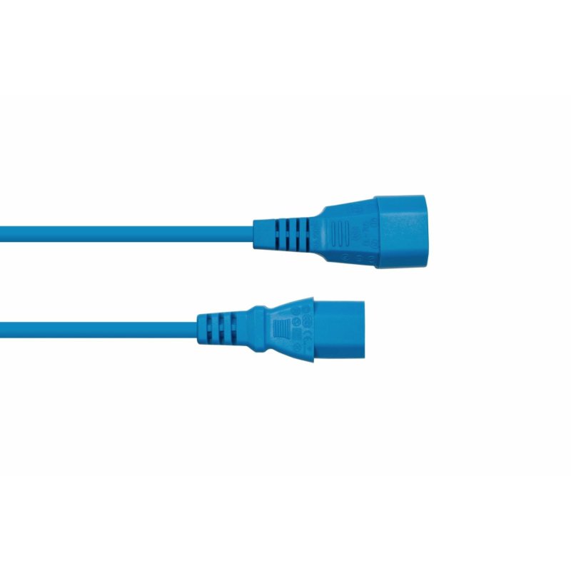 kabelmeister Kaltgeräteverlängerung C14 an C13 blau 3m