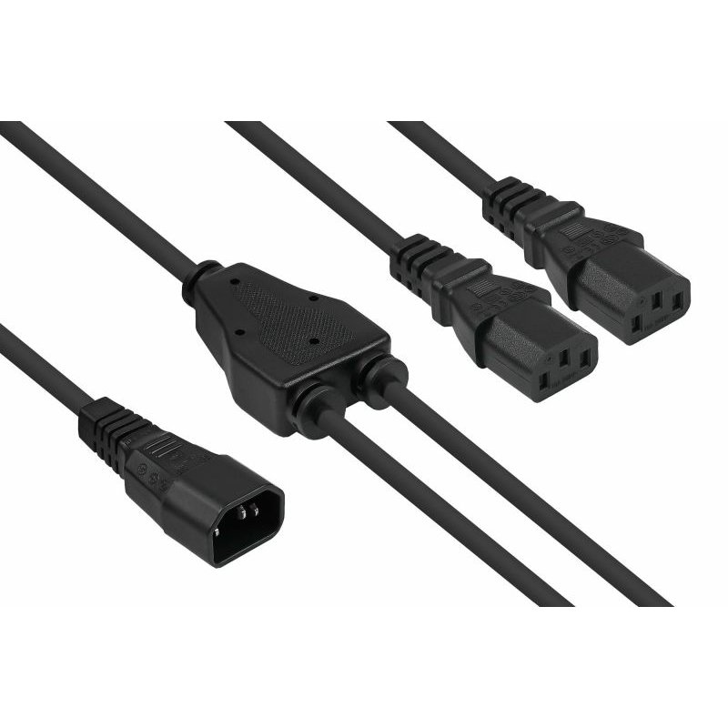 Kabelmeister Kabel / Adapter Noir 2 m IEC C14 Coupleur 2 x C13