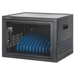 Manhattan Laptop Charging Cabinet Desktop (or trolley) via USB-C 65W 16" 12-bay, Suitable for USB-C laptops (to 16"),