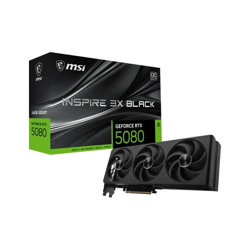 MSI RTX 5080 16G INSPIRE 3X OC BLACK