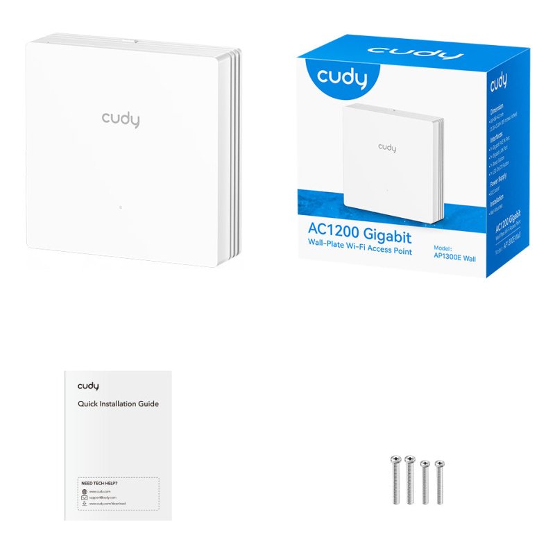 Cudy Netzwerkgeräte 1167 Mbit/s Blanc Connexion Ethernet, supportant l'alimentation via ce port (PoE)