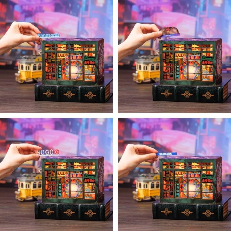 BOOK NOOK KIT - DIY - Hong Kong Lumière Neon - 49pc Eclairage LED