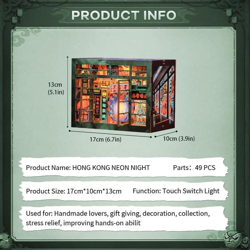 BOOK NOOK KIT - DIY - Hong Kong Lumière Neon - 49pc Eclairage LED