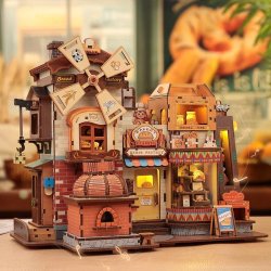 BOOK NOOK KIT - DIY - Boulangerie - 576pc Eclairage LED
