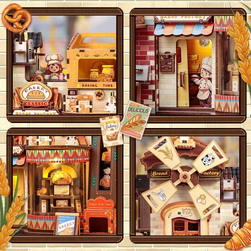 BOOK NOOK KIT - DIY - Boulangerie - 576pc Eclairage LED