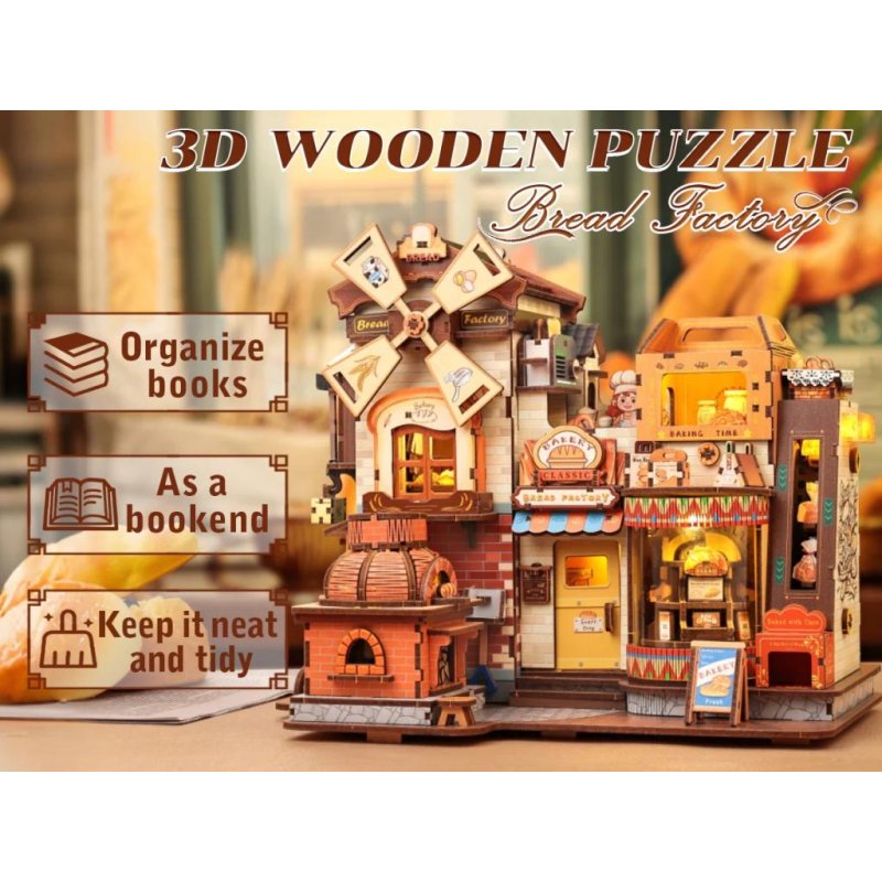 BOOK NOOK KIT - DIY - Boulangerie - 576pc Eclairage LED