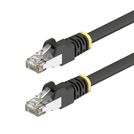CAT6A OUTDOOR ETHERNET CABLE BL ACK S/FTP UV RESISTANT