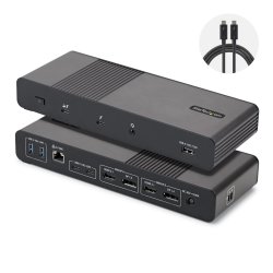 StarTech.com Thunderbolt 5 Universal Docking Station for Mac & Windows with Quad Monitors, 140W Power Delivery, 120Gbps