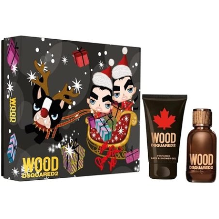 Dsquared2 Wood Gift Set for Men 30ml Perfume 50ml Shower Gel