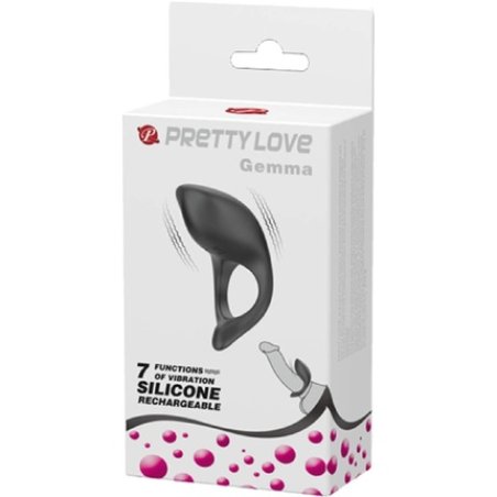 Gemma USB Silicone Black Vibrating Ring